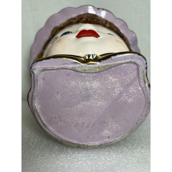 HTF VINTAGE LEFTON Large Lady Head Vase, Home Decor, 1960 - Picture 10 of 11